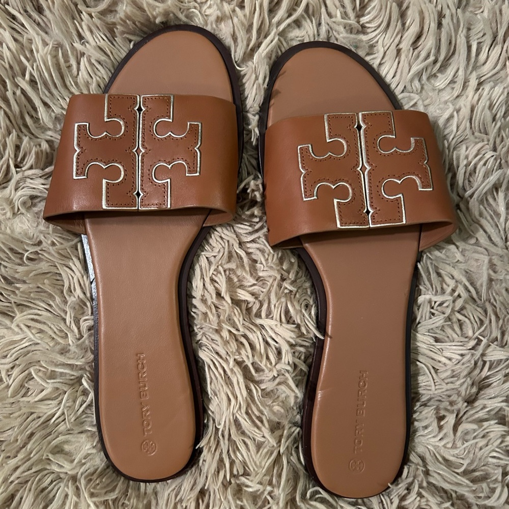 TORY BURCH DOUBLE T SPORT SANDAL. SIZE 10